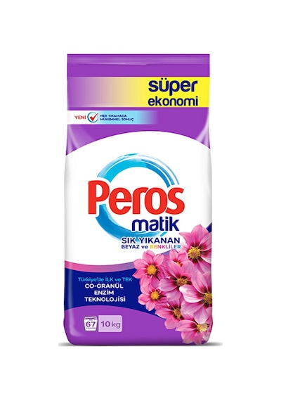 3 Adet Peros Çamaşır Deterjanı Sık Yıkananlar 10 Kg Yıldız Çiçeği Beyazlar Ve Renkliler Diğer