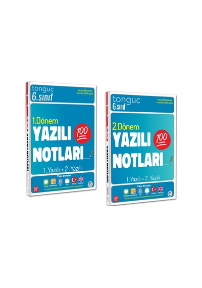 Tonguç 6. Sınıf Yazılı Notları Set 2 Kitap - 1 Ve 2 Dönem Yazılı