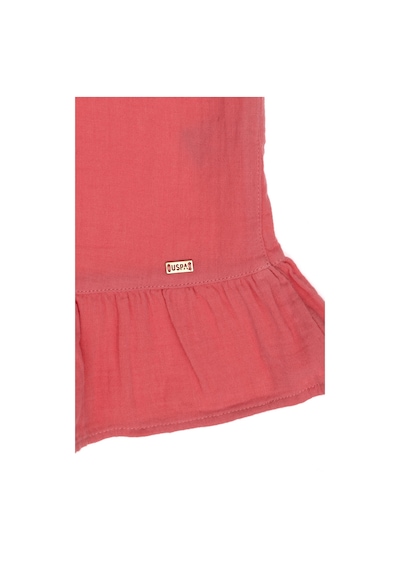 U.S. Polo Assn. Kız Çocuk Pembe Kısa Kol Müslin Kumaş Dokuma Elbise 50306602-VR167