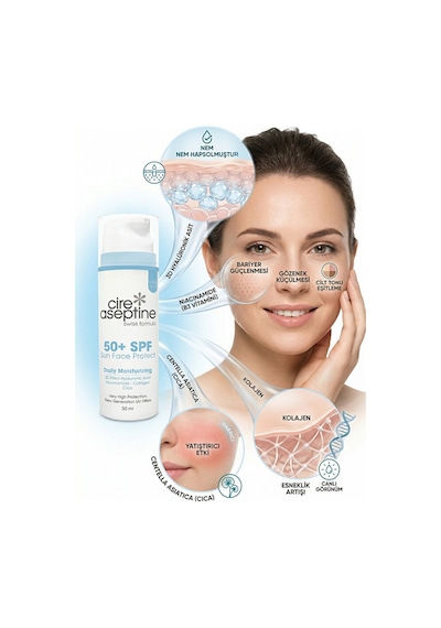 Günlük Nemlendirme Daily Moisturizing 50+spf Yüz Güneş Koruyucu Krem 50 Ml