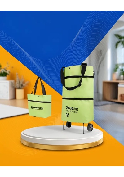 Astraltech Katlanabilir Alışveriş Çantası Katlanabilir Pazar Arabası Tekerlekli Pazar