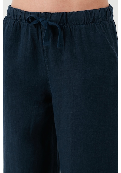 Lela Relaxed Fit Normal Bel Geniş Paça Çift Cepli Keten Bayan Pantolon 668Yp4991 Lacivert Lela Relaxed Fit Normal Bel Geniş Paça Çift Cepli Keten Bayan Pantolon 668Yp4991 Lacivert
