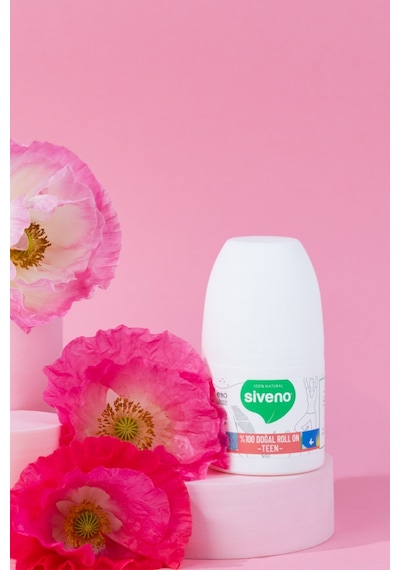 Siveno %100 Doğal Roll-on Teen Girl Genç Kız Deodorant Ter Kokusu Önleyici Bitkisel Lekesiz 50 Ml X 2 Adet
