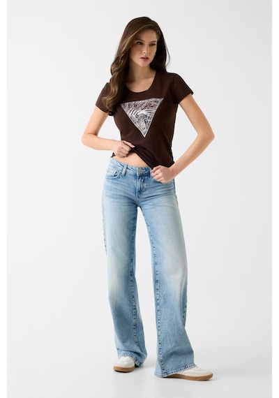Guess Jersey Slim Fit Kadın T-shirt W6gı19k3042 Kahve Guess Jersey Slim Fit Kadın T-shirt W6gı19k3042 Kahve
