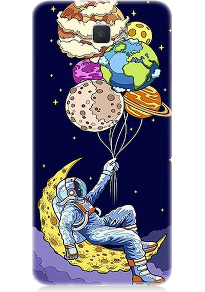 Samsung Galaxy J5 Prime Uyumlu Silikon Kılıf Astronot Ve Gezegenler