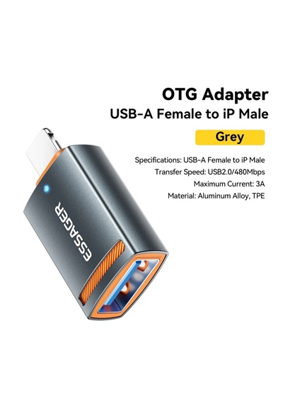 Essager Apple Uyumlu iPhone Lightning To Usb 3a 480mbps Çevirici Dönüştürücü