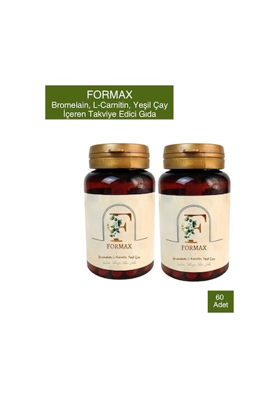 Formax Bromelain L-Carnitin Yeşil Çay İçeren Takviye Edici Gıda 60 Günlük