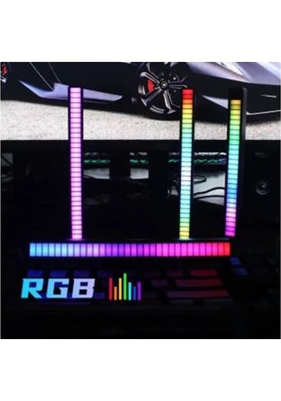 Rgb Sese Duyarlı Müzik Ses Ritim Işığı Taşınabilir Ev-araba-masaüstü Ekolayzer Led Çubuk Lamba