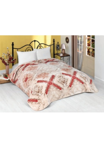 Mink Lacasa Lüks Vizon Battal Boy 1096 Bej Battaniye 200X240