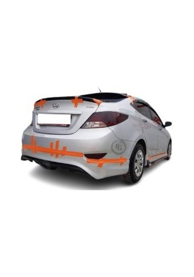 Hyundai Accent Blue Spoiler -podiumgarage-