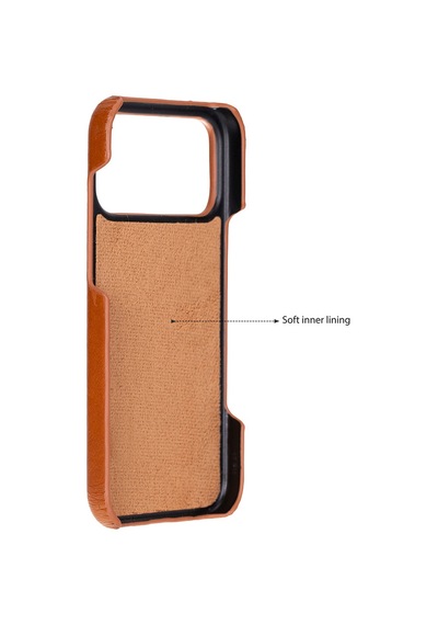 Bloomcase Ultimate Jacket Urban Tan Apple Uyumlu iPhone 17 Pro Max 6.9" Hakiki Deri Kılıf Taba