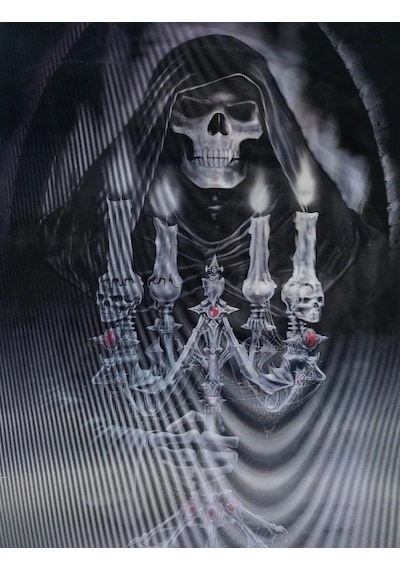 5d Elmas Boyama 3 Farklı Resim Değişenli Halloween İskelet Tablosu 30x40 Cm "