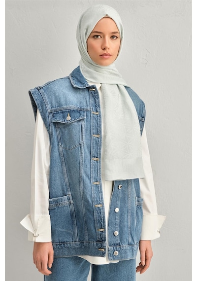 Armine Lyocell Naia Yıldız Desen Şal 1113-18 Gri