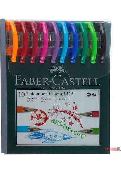 Faber Castell 10 Renk Iğne Uçlu Tükenmez Kalem 1425 Set