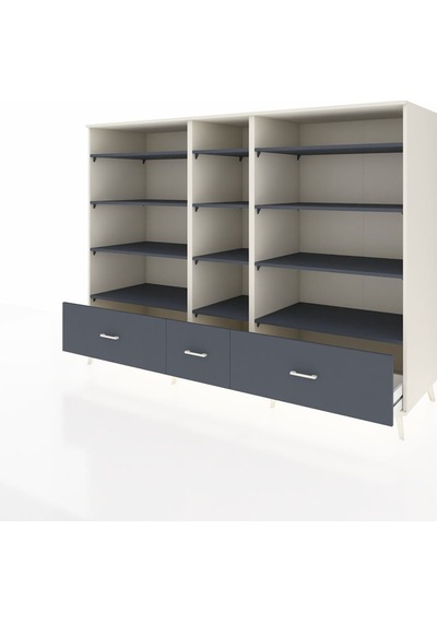 Kronos Dolap 12 Raflı 3 Çekmeceli 220x59x163 Aytaşı-antrasit Aytaşı-antrasit Kronos Dolap 12 Raflı 3 Çekmeceli 220x59x163 Aytaşı-antrasit Aytaşı-antrasit