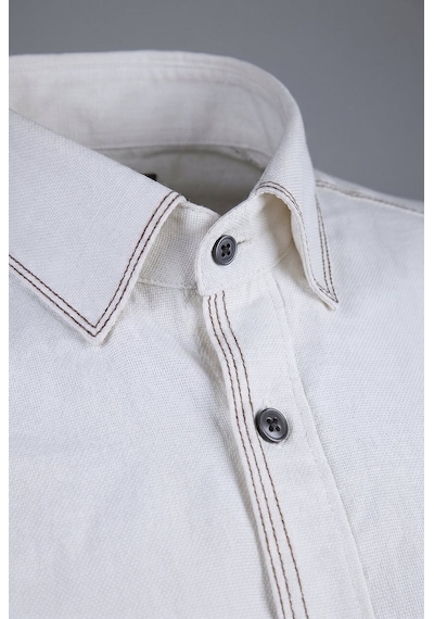Bisse Bej Regular Fit Cepsiz Uzun Paşa Yaka Gömlek Gmoks261032 C07