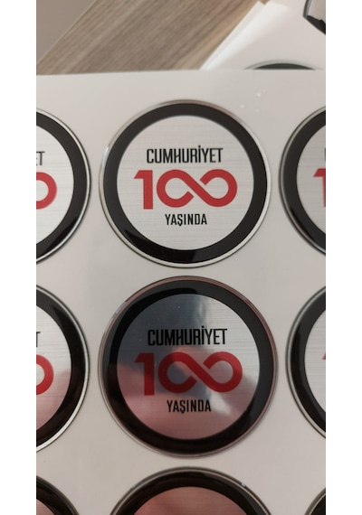 Cumhuriyet 100 Yaşında Silikon Logo 1 Adet