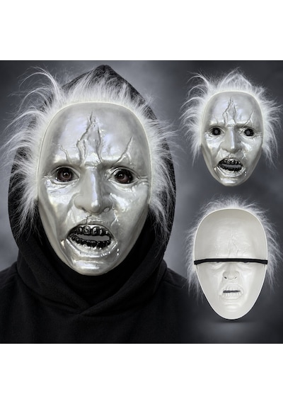 Beyaz Saçlı Michael Myers Plastik Karakter Maskesi - Zmff-898413 18