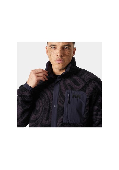 Helly Hansen Panorama Prınted Pıle Snap Mont Black Grape