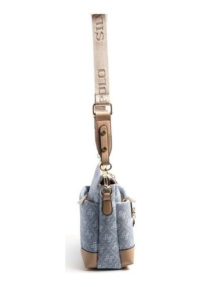 Silver Polo Sp1110 Kadın Çapraz Çanta Monogram Mavi-ten