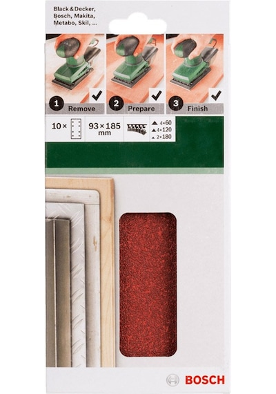 Bosch Titreşimli Zımpara Kağıdı 10'lu Set - 2609256A86