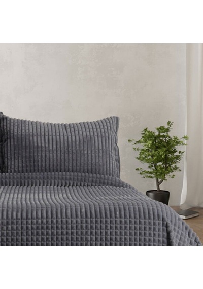 Merinos Modern Line Antrasit Siyah Tek Kişilik Yatak Örtüsü Takımı