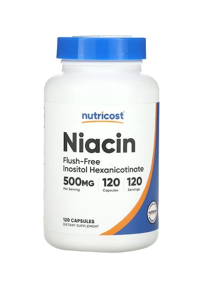 Nutricost Vitamin B3 Niacin Flush-free 500 Mg 120 Capsules