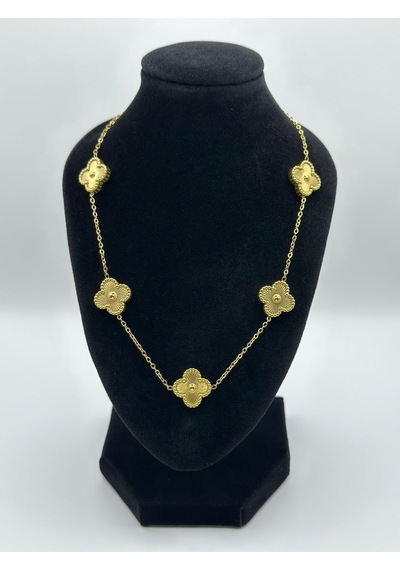 Arnes Jewelry Çelik Yonca Kolye Gold 45 CM Gold
