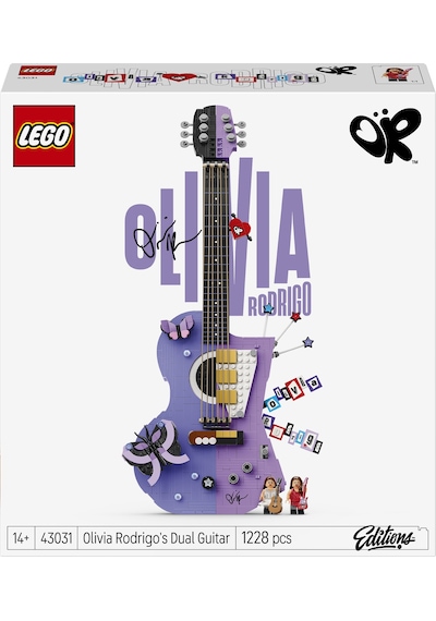 LEGO® Editions Olivia Rodrigo’nun İki Renkli Gitarı 43031 - 14 Yaş ve Üzeri için Minifigür İçeren Oyuncak Yapım Seti (1228 Parça)