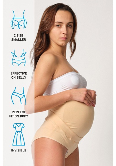 Emay Mı 2825 Cotton Hamile Karın Slip Korse Ten