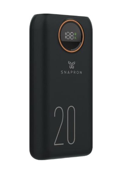 Snapron Snp-3013 20.000 Mah Lcd Ekran Dahili Kablolu 22.5w Hızlı Şarj Powerbank Beyaz