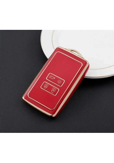 Gma Keys Renault Clio E-tech Austral Megane 4 Talisman Clio5 Dacia Nano Anahtar Kılıfı Kırmızı Gold Renk