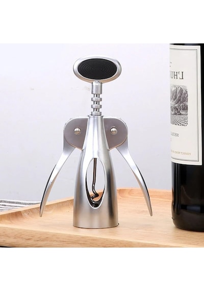 Mallart Premium Kanatlı Şarap Açacağı Tirbuşon, Siyah Metal Gövde, Ergonomik Tasarım Diğer