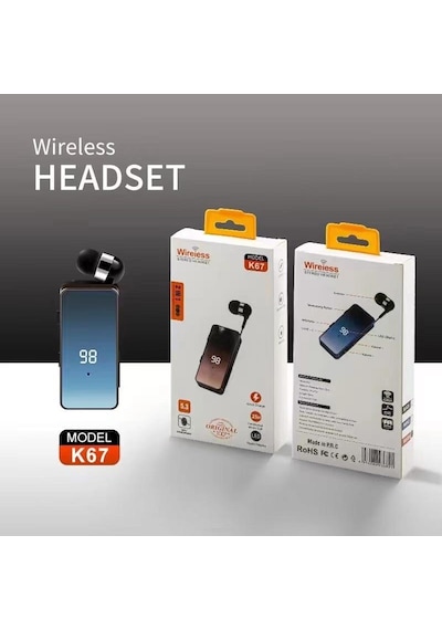 Apera K67 Makaralı Yaka Klipsli 5.3 Bluetooth Kulaklık
