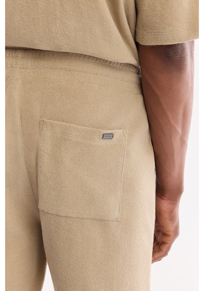Avva Erkek Vizon Beli Lastikli Bağcıklı Soft Touch Regular Fit Şort A61y3709