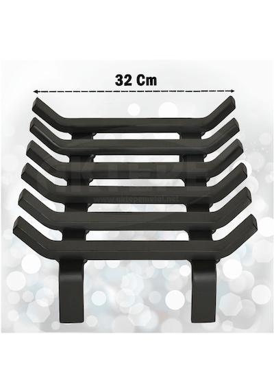 36 Cm X 32 Cm 6 Çubuklu Ekstra Şömine Izgarası Dar Gözlü Izgara