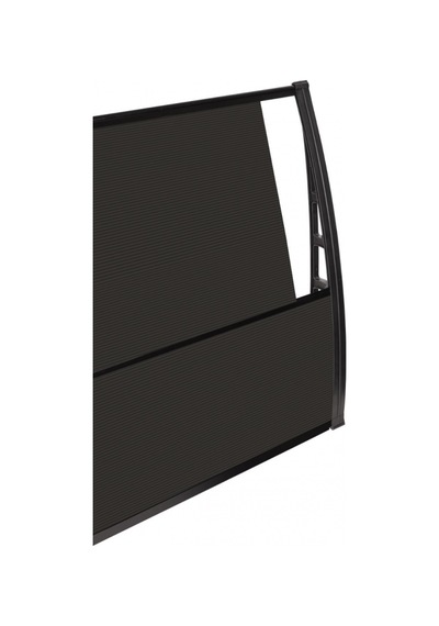 Lupın Kapı Pencere Üstü Pratik Sundurma 105x360 - Siyah Siyah