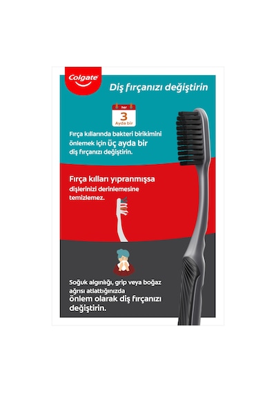 Colgate  Mikro Ince Charcoal Hassas Temizlik Yumuşak Diş Fırçası 1 1