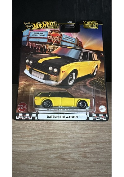 Hot Wheels Premium Datsun 510 Wagon 124 Sarı