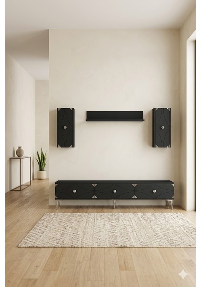 Tvr1897as Alfa Tv Ünitesi Takımı Antrasit-silver 180cm