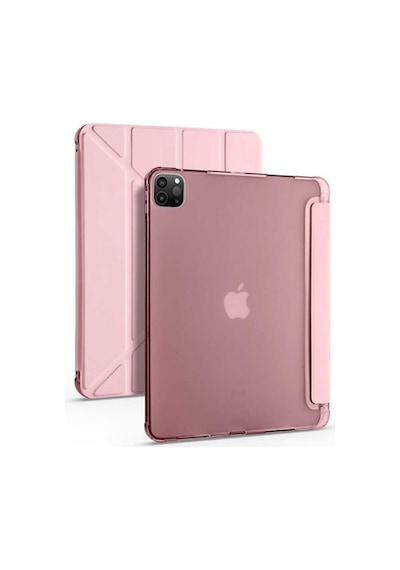 Apple Uyumlu iPad Pro 12.9 2020 2021 Kılıf Tri Folding Smart With Pen St