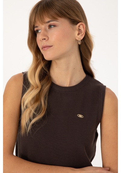 U.s. Polo Assn. Kadın Koyu Kahverengi Kazak /triko 50314625-vr084 Koyu Kahverengı