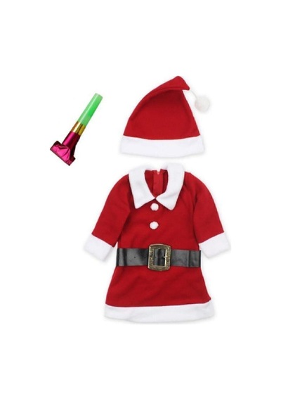Pazarız Pembecin Bebek Çocuk Noel Baba Yılbaşı Kostüm Kırmızı