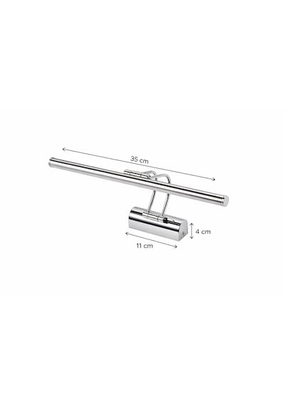 Sarjlı Led Flüt Resim Aplik 6w 3200k Gün Işığı 35cm Duvar Tipi Ayna/tablo Üstü Dekoratif Işık Ip20 Iç Mekan Kullanım Krom
