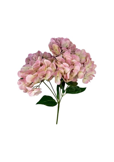 Yapay Çiçek Islak Ortanca Çiçeği Pembe Açık 45cm 5dal Islak Gerçeksi Dokulu Pembe
