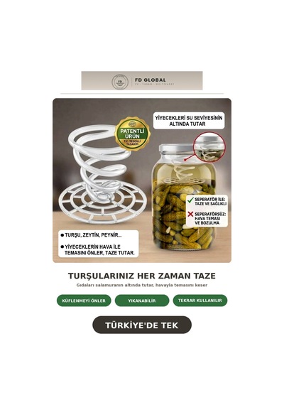 Fd Global Yaylı Plastik Seperatör Turşu, Zeytin, Peynir İçin Batırıcı Ayırıcı 10'lu Paket Şeffaf Şeffaf