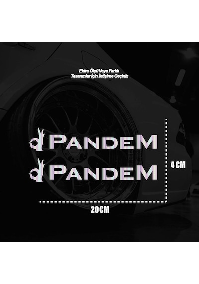Pandem Motosiklet Araba Laptop Sticker Yapışkanlı Folyo Hologram