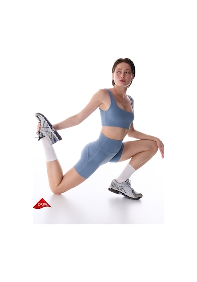 Penti LYCRA Mavi Cream Hafif Destek Kare Yaka Çıkarılabilir Pedli Spor Sütyeni