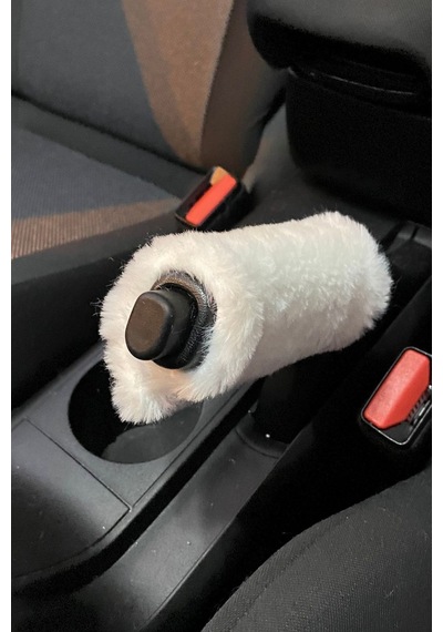 Yumuşak Peluş El Freni Süsü Beyaz