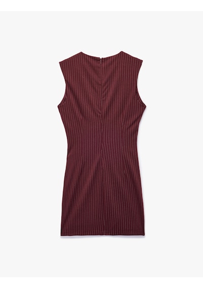 Koton Drape Detaylı Asimetrik Kesim Kolsuz Bisiklet Yaka Mini Elbise Bordo Çizgili 6wak80020uk Bordo Çizgili Koton Drape Detaylı Asimetrik Kesim Kolsuz Bisiklet Yaka Mini Elbise Bordo Çizgili 6wak80020uk Bordo Çizgili